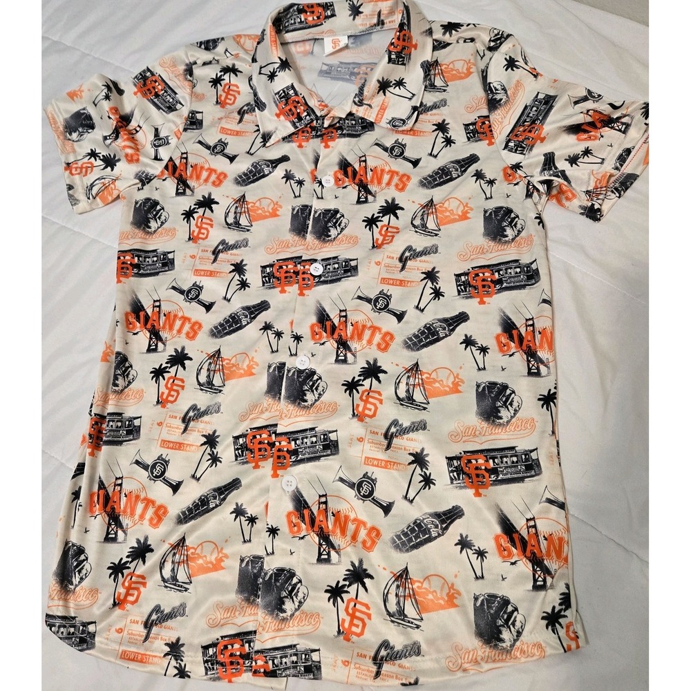 San Francisco Giants Short Sleeve Aloha Button Up SGA Size Medium